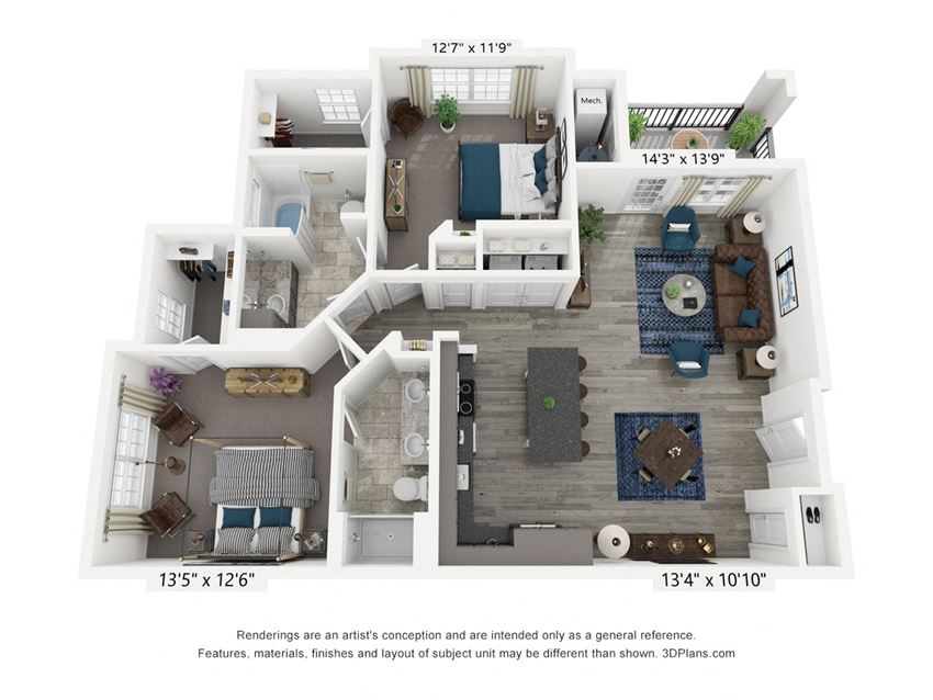 B1_a floor plan at 8 West apartments in Greensboro, NC B1_a floor plan at 8 West apartments in Greensboro, NC